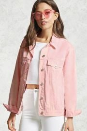 Pink denim jacket at Forever 21