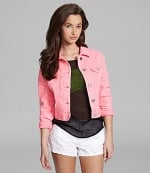 Pink denim jacket at Dillards at Dillards