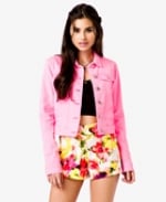 Pink denim jacket from Forever 21 at Forever 21