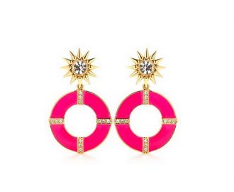 Pink earrings at Juicy Couture