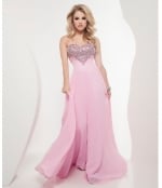 Pink embellished prom dress at Unique Vintage