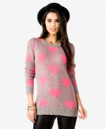 Pink heart sweater at Forever 21 at Forever 21