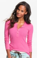 Pink henley tee by PJ Salvage at Nordstrom