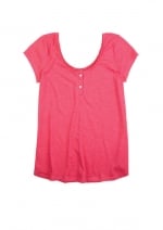 Pink henley tee from Delias at Delias