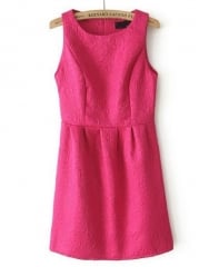 Pink jacquard dress at She Inside