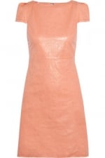 Pink leather dress by Alice and Olivia at Net A Porter