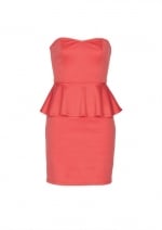 Pink peplum dress at Delias at Delias