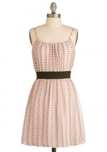 Pink polka dot dress at Modcloth at Modcloth