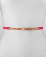 Pink skinny belt by Tory Burch at Neiman Marcus