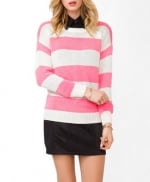 Pink striped sweater at Forever 21 at Forever 21