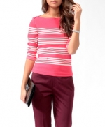 Pink striped sweater from Forever 21 at Forever 21