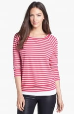 Pink striped sweatshirt by Caslon at Nordstrom