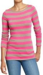 Pink striped tee at GAP at Gap