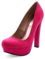 Pink suede pumps from Charlotte Russe at Charlotte Russe