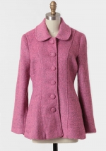 Pink tweed coat at Ruche