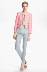 Pink tweed jacket by Alice and Olivia at Nordstrom