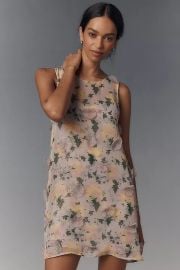 Pinnacle By Shruti Sancheti Sheer Floral Mini Dress at Anthropologie