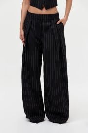 Pinstripe Suited Wide-Leg Pant Naked Wardrobe at Naked Wardrobe