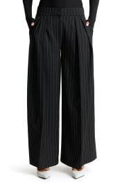 Pinstripe Wide Leg Pants at Nordstrom