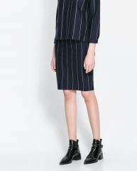 Pinstripe skirt at Zara