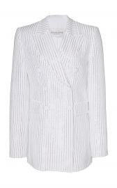 Pinstriped Double-Breasted Crepe Jacket at Moda Operandi