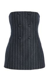 Pinstriped Wool-Blend Top By Carolina Herrera at Moda Operandi