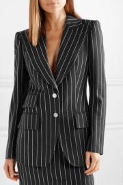 Pinstriped wool-twill blazer at Net A Porter