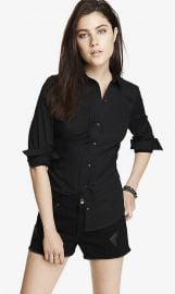 Pintucked Essential Shirt at Express