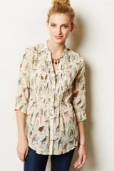 Pintucked blouse at Anthropologie