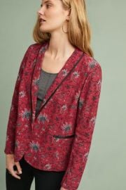 Piped Floral Blazer by Anthropologie at Anthropologie