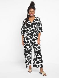 Piped Puff Sleeve Jumpsuit at Eloquii