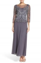 Pisarro Nights Embellished Mesh Gown  Regular   Petite at Nordstrom