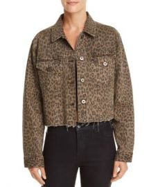 Pistola Naya Leopard Print Cropped Denim Jacket   Women - Bloomingdale s at Bloomingdales