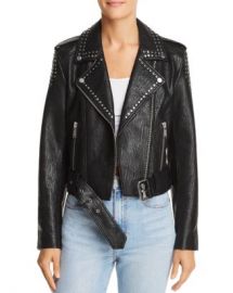 Pistola Tracy Studded Cropped Faux Leather Moto Jacket  Women - Bloomingdale s at Bloomingdales