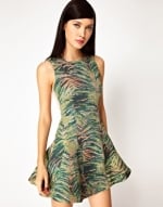 Pixel dress in tiger tapestry by Antipodium at Asos