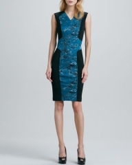 Pixel print techno dress by Robert Rodriguez at Neiman Marcus