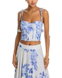 Placed Floral Bustier Top - Exclusive at Bloomingdales