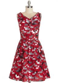 Places to Go People to See Dress in Scottie at ModCloth