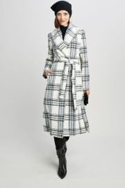 Plaid Belted Wrap Coat by Elie Tahari at Elie Tahari