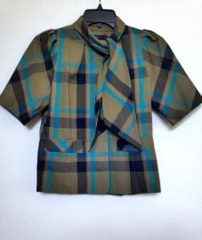 Plaid Blouse With Scarf Neck by Marc by Marc Jacobs at Ebay