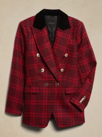 Plaid Captains Blazer at Banana Republic