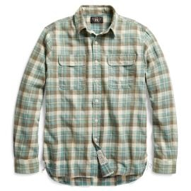 Plaid Cotton-Linen Workshirt at Ralph Lauren