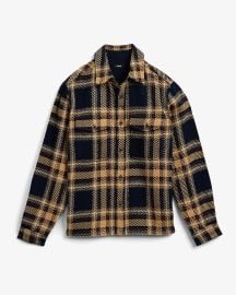 Plaid Cotton Shirt Jacket at Express