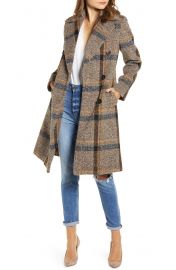 Plaid Double Breasted Coat at Nordstrom