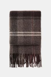 Plaid Fringed Scarf at Zara