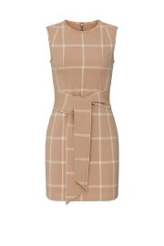 Plaid Front Tie Sheath by Toccin at Rent The Runway