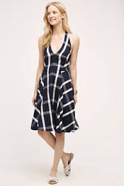 Plaid Halter Dress at Anthropologie