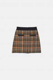 Plaid Knit Skirt by Zara at Zara