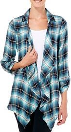 Plaid Open Front Shirt at Kohls