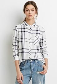 Plaid-Patterned Boxy Shirt  Forever 21 - 2000132616 at Forever 21